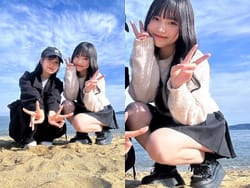 STU48岡村梨央がインスタで縞々パンツをパンチラ