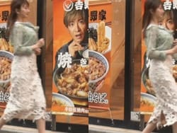 THE TIME,で羽田優里奈キャスターが爆乳揺らして吉野家来店放送事故